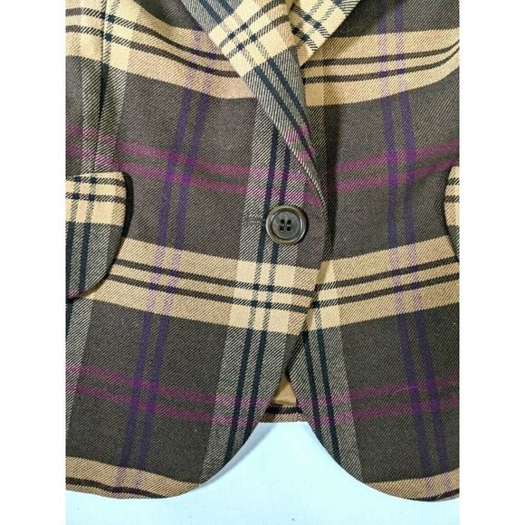 BCBGMAXAZRIA Blazer Jacket Plaid  Academia - Picture 10 of 11